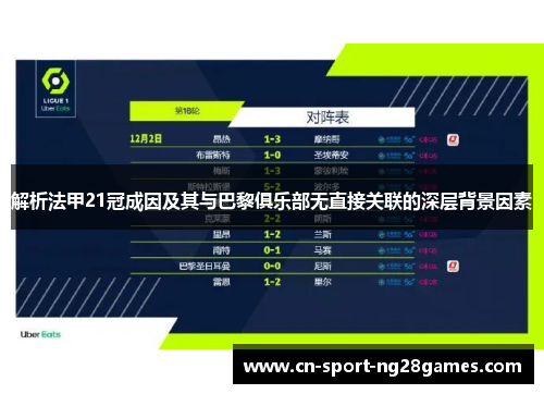 解析法甲21冠成因及其与巴黎俱乐部无直接关联的深层背景因素 解析法甲21冠成因及其与巴黎俱乐部无直接关联的深层背景因素
